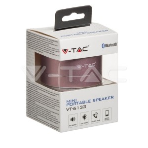 Bluetooth Колона Метална + TF Слот - 400mah Розова 