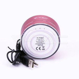 Bluetooth Колона Метална + TF Слот - 400mah Розова 