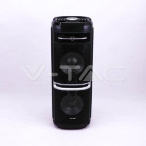 120W Колона С 1 Безжичен + 1 Жичен Микрофон RF Контрол  2*10inch 
