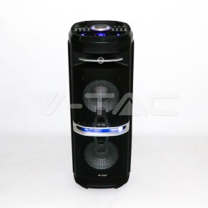 120W Колона С 1 Безжичен + 1 Жичен Микрофон RF Контрол  2*10inch 