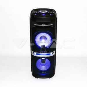 120W Колона С 1 Безжичен + 1 Жичен Микрофон RF Контрол  2*10inch 