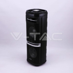 120W Колона С 1 Безжичен + 1 Жичен Микрофон RF Контрол  2*10inch 