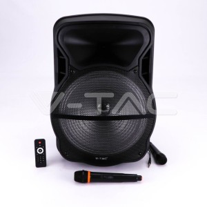 50W Колона С 1 Безжичен + 1 Жичен Микрофон RF Контрол 15inch 