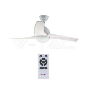 15W LED Тяло/Вентилатор Таван Дистанционно  3 в 1 3 Перки Бяло 60W AC Мотор