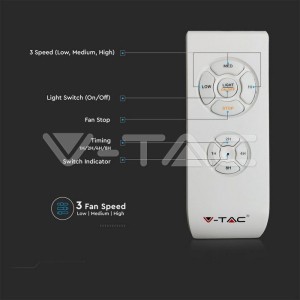 50W LED Тяло/Вентилатор Дистанционно 3в1 AC Мотор Син Ринг 