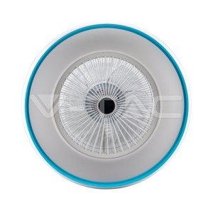 50W LED Тяло/Вентилатор Дистанционно 3в1 AC Мотор Син Ринг 