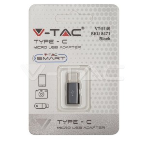 Преходник Micro USB Към Type C Черен 