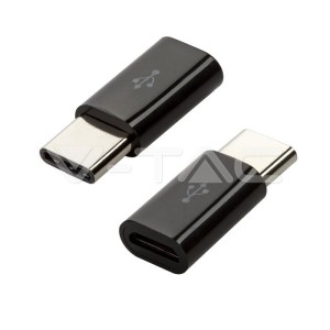 Преходник Micro USB Към Type C Черен 