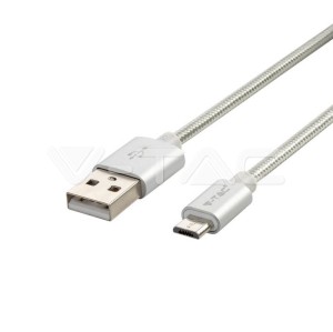 1 M Micro USB Кабел Сребрист - Platinum Серия