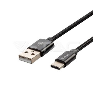 1 M Type C USB Кабел Черен - Platinum Серия