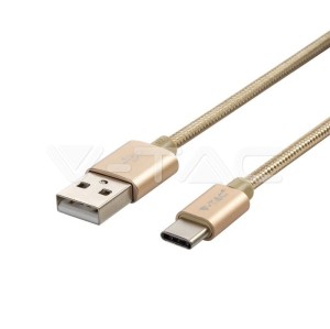 1 M Type C USB Кабел Злато - Platinum Серия