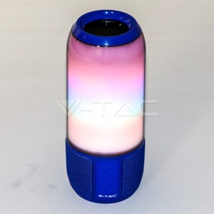 2*3W LED Лампа Колона USB + TF Слот Синя 