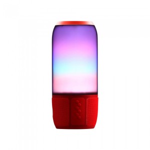 2*3W LED Лампа Колона USB + TF Слот Червена  