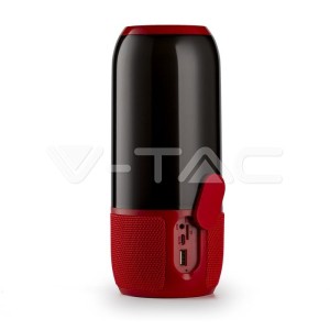2*3W LED Лампа Колона USB + TF Слот Червена  