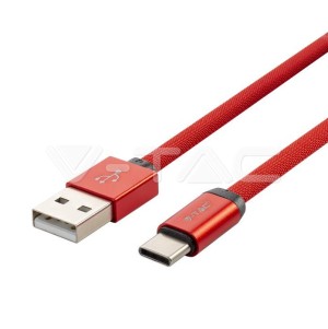 1 M Type C USB Кабел Червен - Gold Серия
