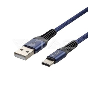 1 M Type C USB Кабел Син  - Gold Серия