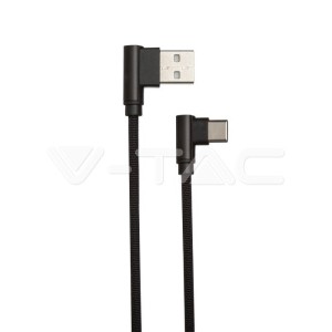 1 M Type C USB Кабел Черен - Diamond Серия 