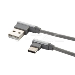 1 M Type C USB Кабел Сив - Diamond Серия 