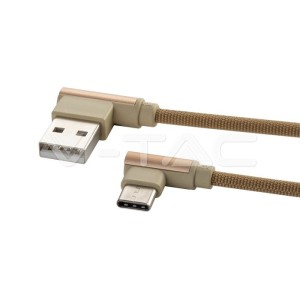 1 M Type C USB Кабел Злато - Diamond Серия 