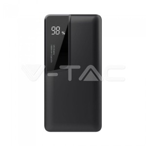 Външна Батерия 10K Mah Дисплей USB Type C Черна 