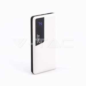 Външна Батерия 10K Mah Дисплей USB Type C Бяла 