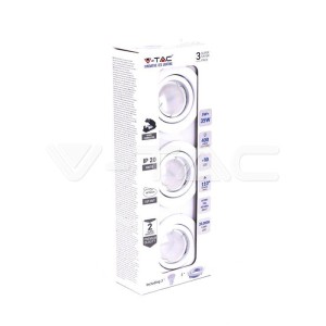 LED Крушка - 5W GU10 С Фасунга Бяло Тяло 3000К 3бр/сет 