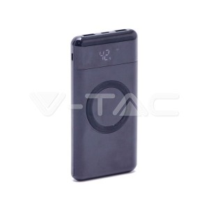 Външна Батерия Безжично Зареждане USB C+B 10К Mah Черна 