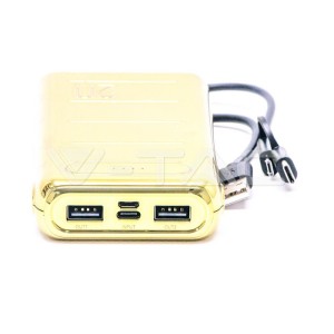 Външна Батерия Златна USB C+B 20K Mah Златна 