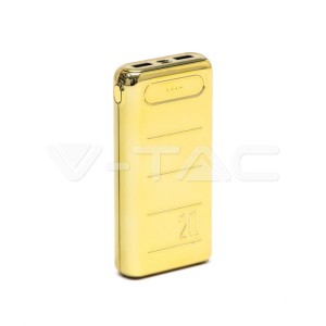 Външна Батерия Златна USB C+B 20K Mah Златна 