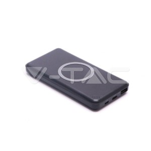 Външна Батерия 10К Mah Безжично Зареждане 1 USB + Type C Черна 
