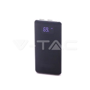Външна Батерия 10К Mah С 2 USB + Дисплей Черна 