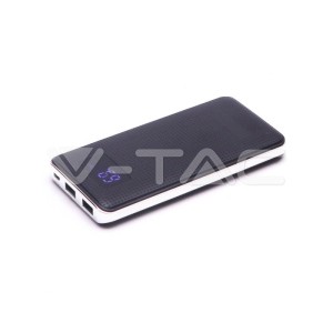 Външна Батерия 10К Mah С 2 USB + Дисплей Черна 