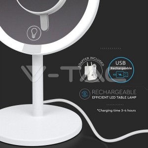 5W LED Настолна Лампа Бяла 6500К 