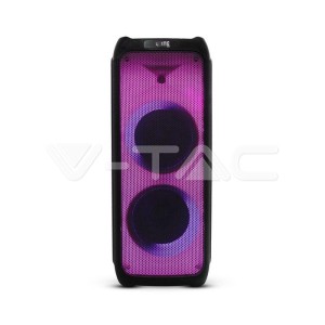100W Колона С 1 Жичен Микрофон RF Контрол  2*10inch 