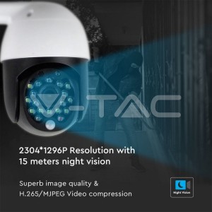 IP WIFI Куполна Камера P09-18 IP65 Въртяща 