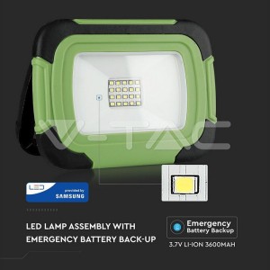 10W LED Прожектор SAMSUNG ЧИП Презаредим USB  IP44 4000K