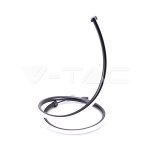 12W LED Настолна Лампа Извита Кабел - Ключ 3000К Черна  