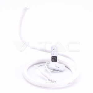 12W LED Настолна Лампа Извита Кабел - Ключ 3000К Бяла   