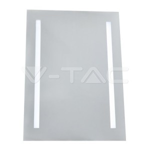 6W ЛЕД Огледало Правоъгълник Шнур 700*500*35mm IP44 Anti Fog 6400K + 24W Нагревател