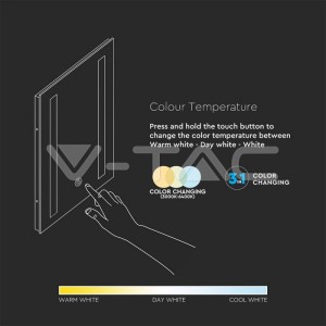 10W ЛЕД Огледало Правоъгълник Тъч 700*500*35mm IP44 Anti Fog 3in1 + 17W Нагревател 