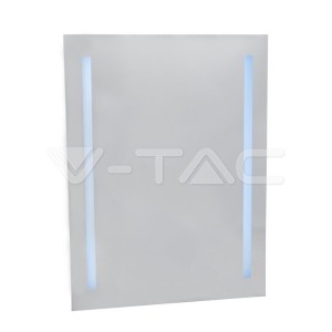 7W ЛЕД Огледало Правоъгълник Шнур 800*600*35mm IP44 Anti Fog 6400K + 31W Нагревател 