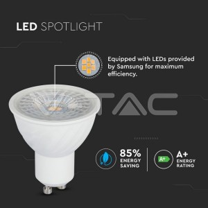 LED Крушка - SAMSUNG ЧИП 6.5W GU10 110° 3000K 