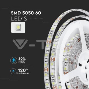 LED Лента SMD5050 - 60/1 Бяла IP65 