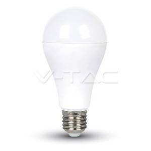 LED Крушка - 17W E27 A65 Термо Пластик 6400K                          