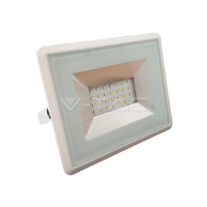 20W LED Прожектор Е-Series Бяло Тяло 6500K