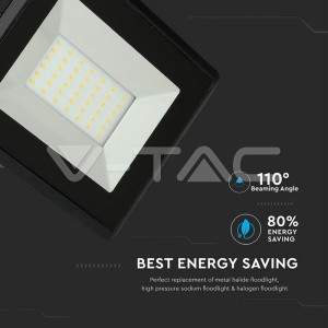 50W LED Прожектор Е-Series Черно Тяло 4000K 
