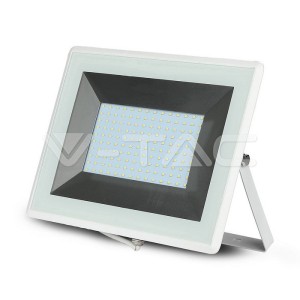 100W LED Прожектор Е-Series Бяло Тяло 6500K 