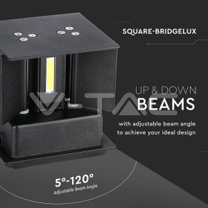 6W Аплик Черно Тяло Квадрат IP65 3000K 