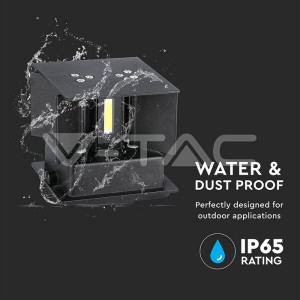 6W Аплик Черно Тяло Квадрат IP65 3000K 