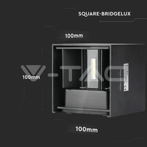 6W Аплик Черно Тяло Квадрат IP65 3000K 